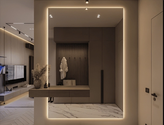 Revestimiento espejo decorativo